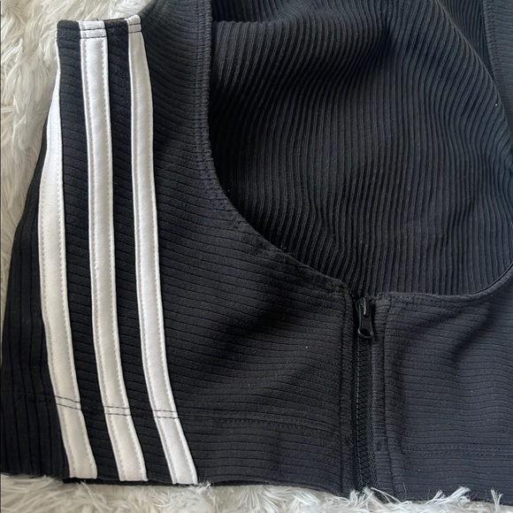 Adidas Black Ribbed Tank Top - Picture 4 of 6